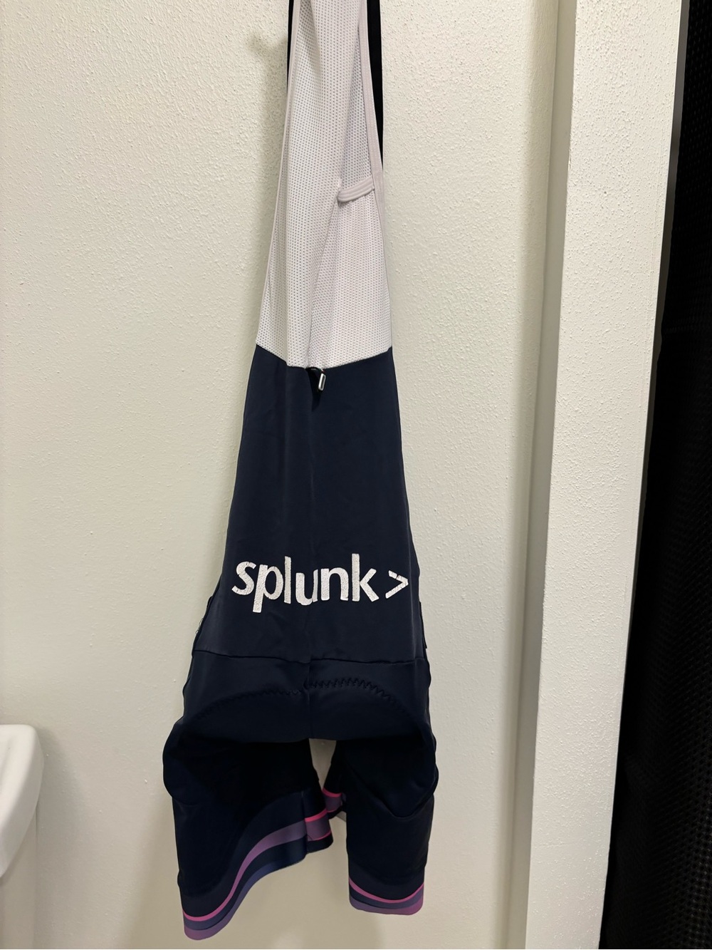 Santini Cycling Bib Shorts — Navy with Pink Accent - Picture 5 of 5